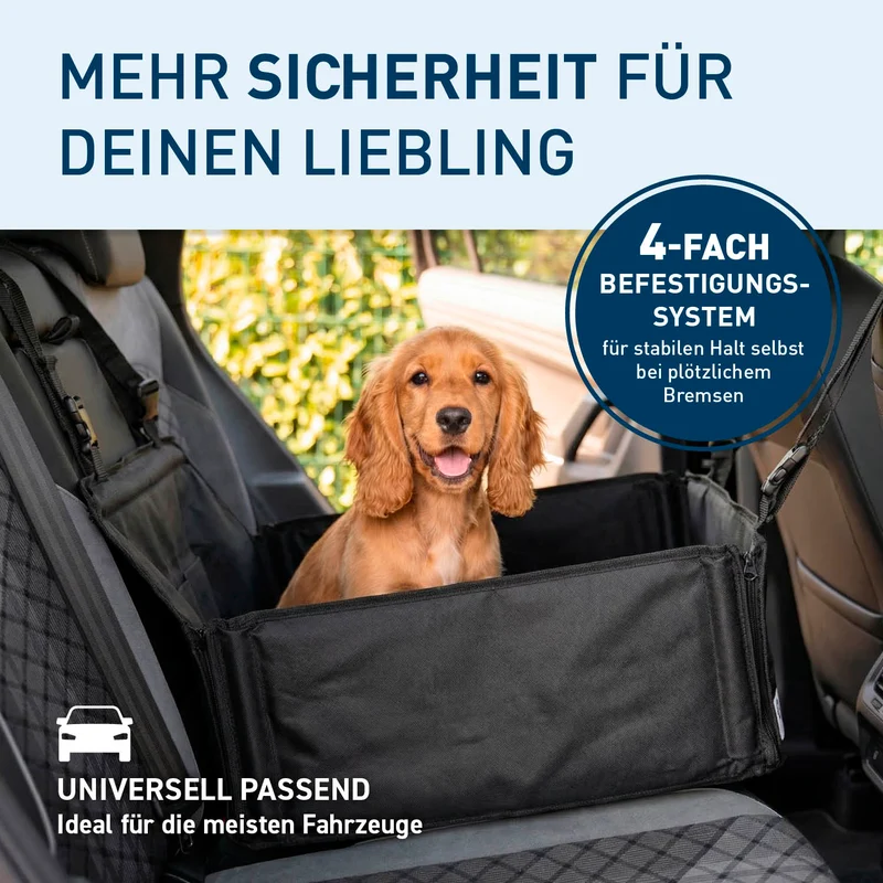Hundeautositz – wasserfeste Hundebox – S