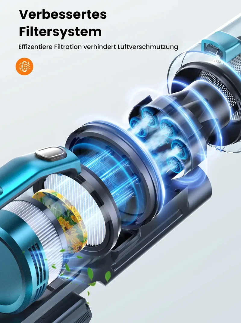 Pireware® Prime 3 Kabelloser Akku Staubsauger Beutellos