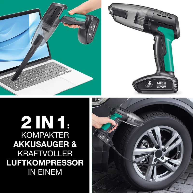 Akku-Handstaubsauger & Luftkompressor AirPower