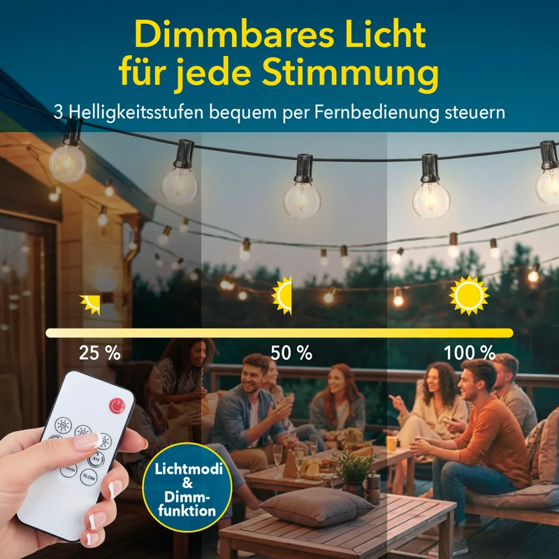 Outdoor-LED-Lichterkette - 15 m