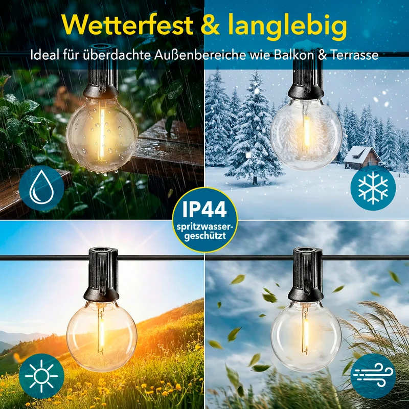 Outdoor-LED-Lichterkette - 15 m