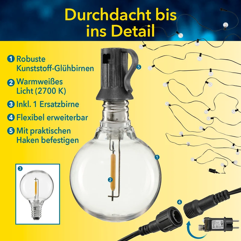Outdoor-LED-Lichterkette - 15 m