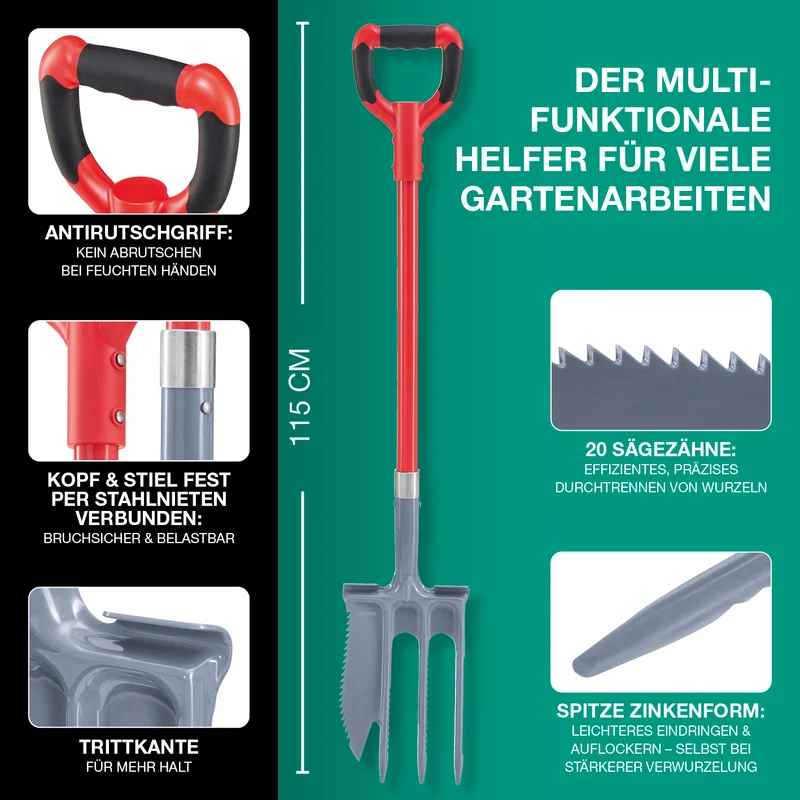 Spatengabel mit Wurzelsäge