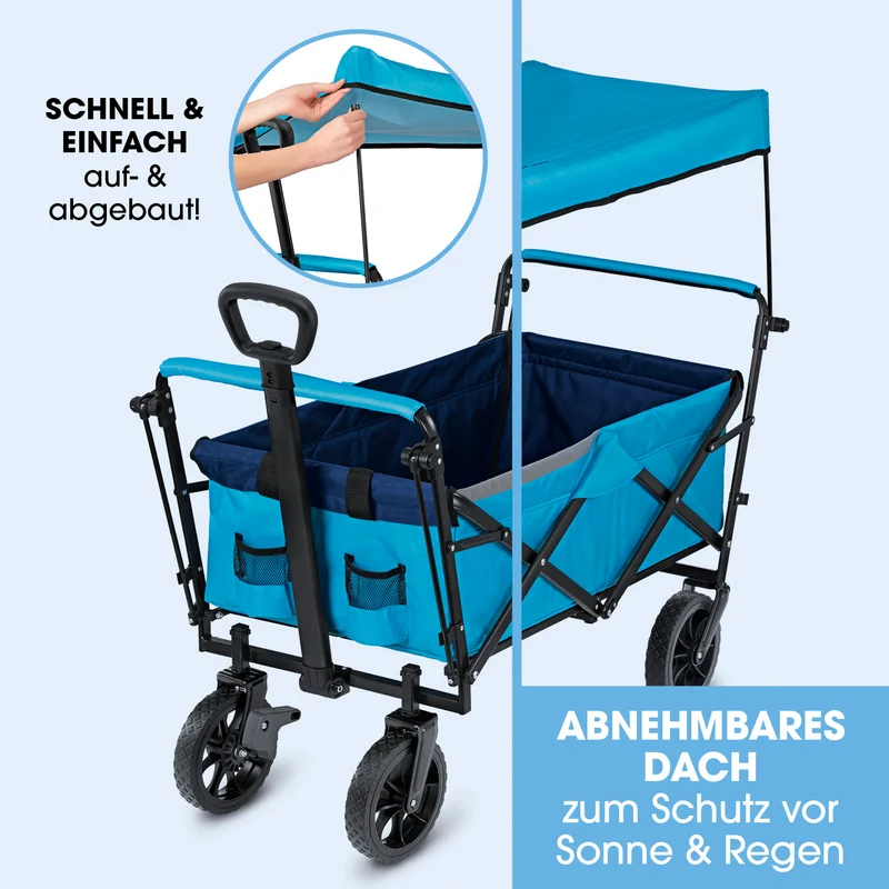 Bollerwagen faltbar - blau
