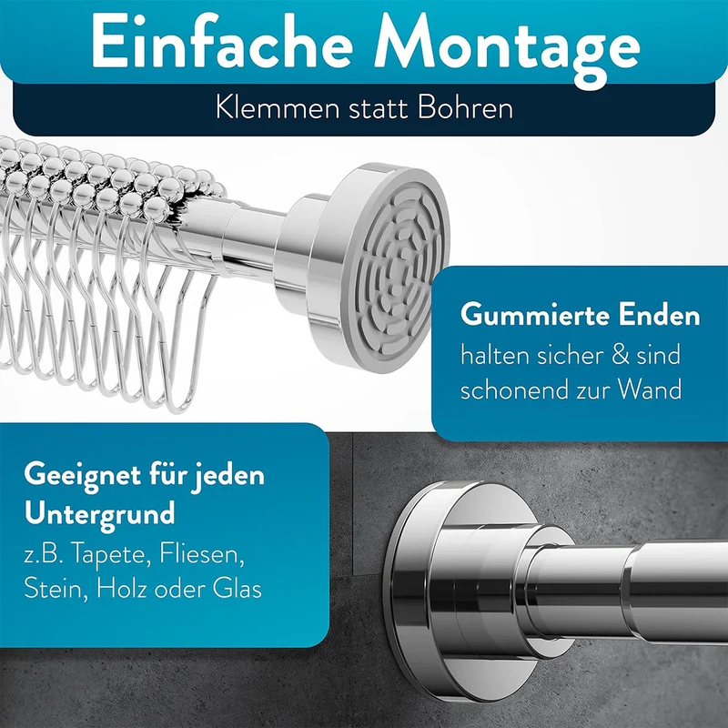 Duschvorhangstange - 115-215 cm