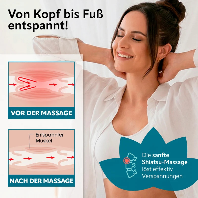 Shiatsu-Massagegerät mit 8 Massagebällen