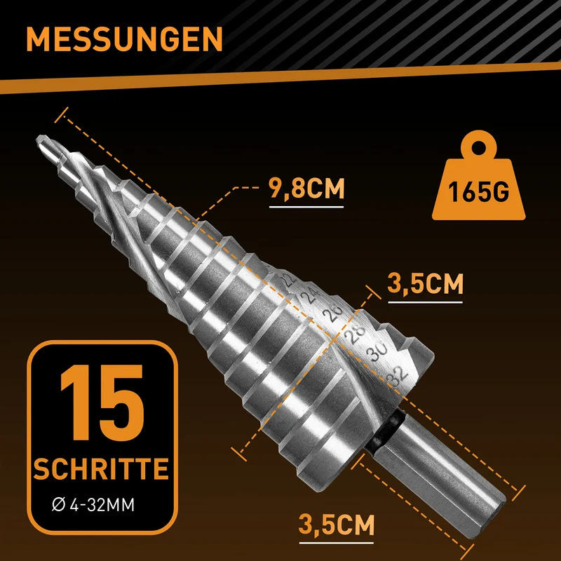 Stufenbohrer Ø 4-32mm