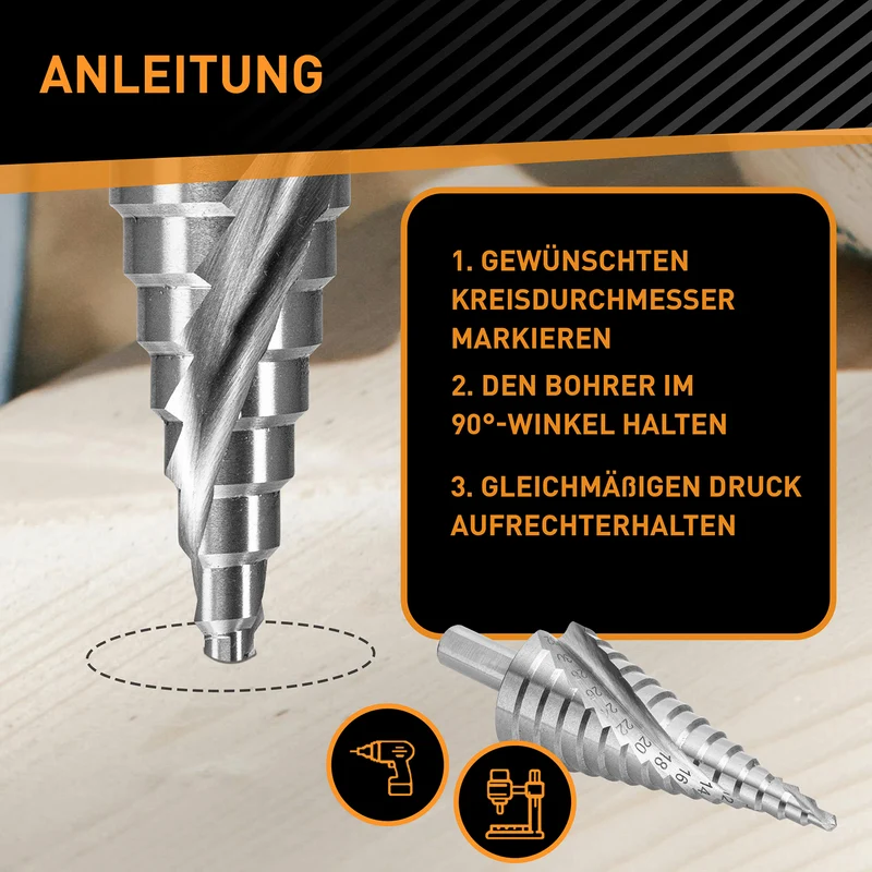 Stufenbohrer Ø 4-32mm
