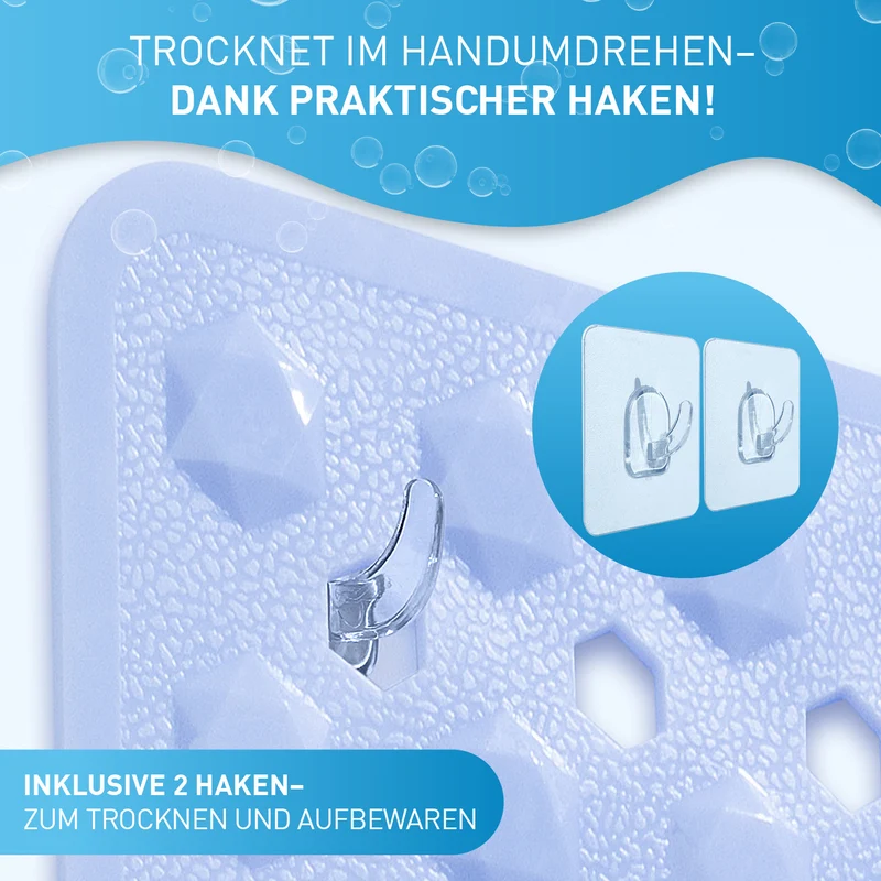 Badewannenmatte 88 x 40 cm – Hellblau