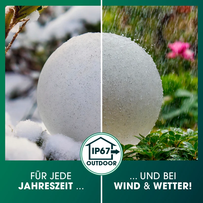 Solar-Dekostein mit Fernbedienung & Farbwechsel - 2er-Set