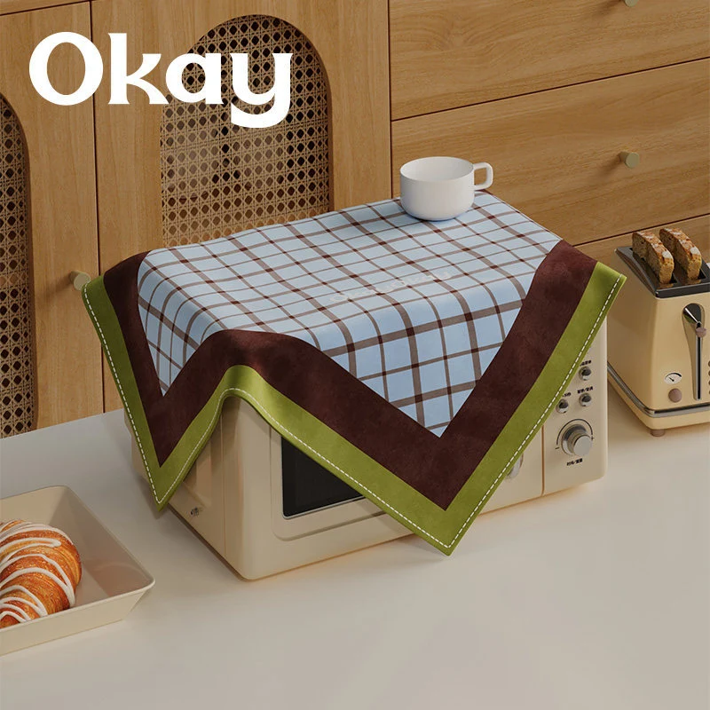 Decorative Plaid Microfiber Appliance Cover with Padded Border