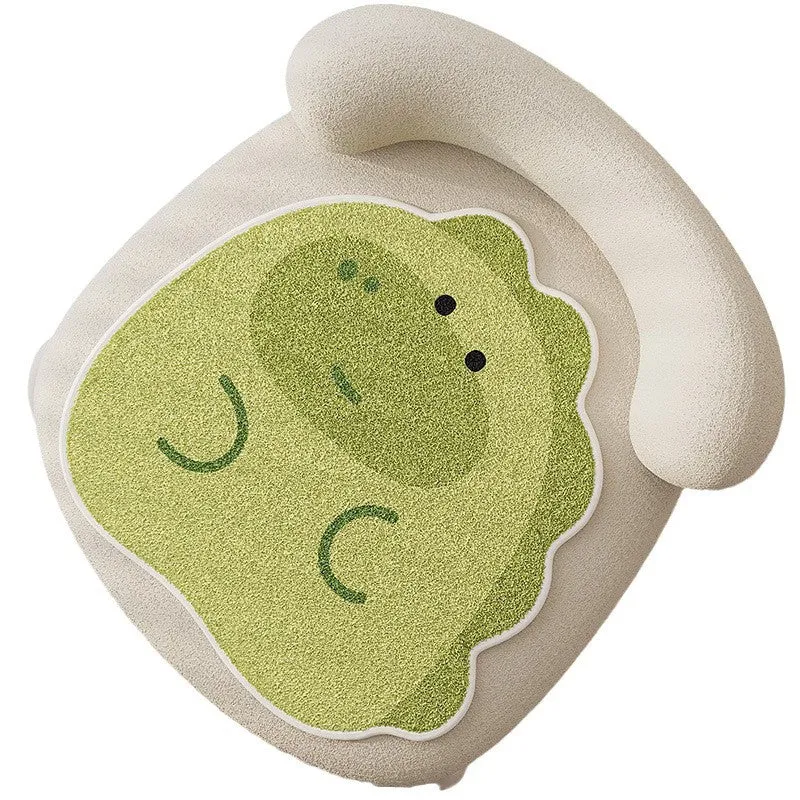 Acorn-Shaped Plush Chair Seat Cushion Pad with High-Pile Tufted Surface