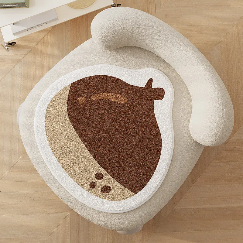 Acorn-Shaped Plush Chair Seat Cushion Pad with High-Pile Tufted Surface