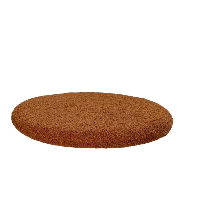 Rundes Sitzkissen aus Teddyfleece mit rutschfester Unterseite Karnz