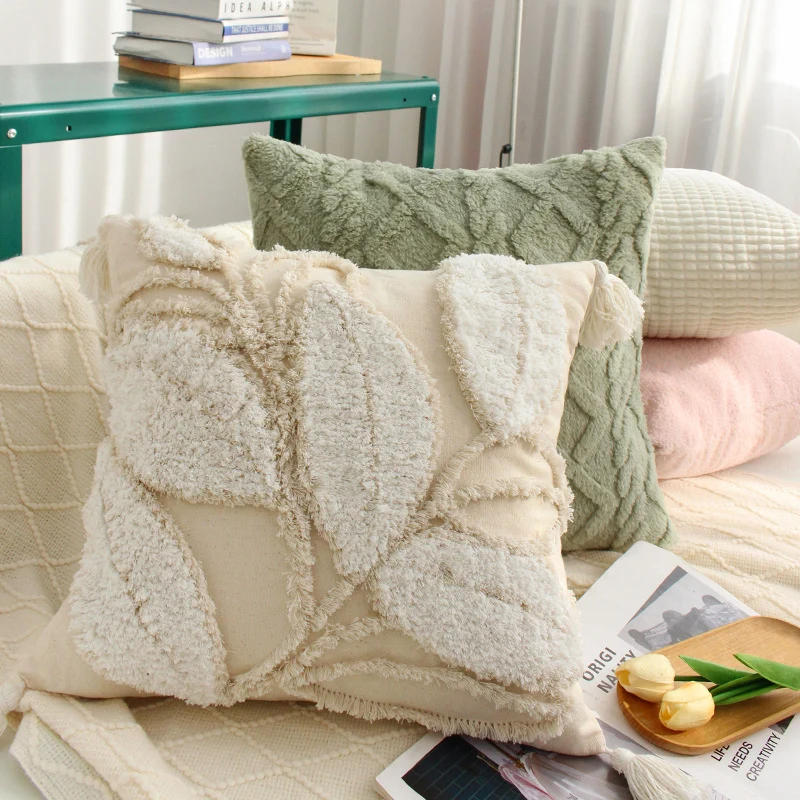 Quadratischer Bouclé-Zierkissenbezug mit samtweicher Teddystruktur und verdecktem Reißverschluss Karnz