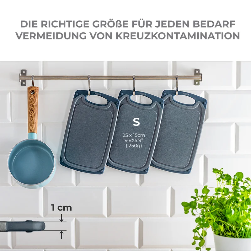 Frühstücksbrettchen - 6er-Set - Marmoroptik Weiß