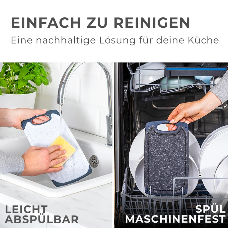 Frühstücksbrettchen - 6er-Set - Marmoroptik Weiß
