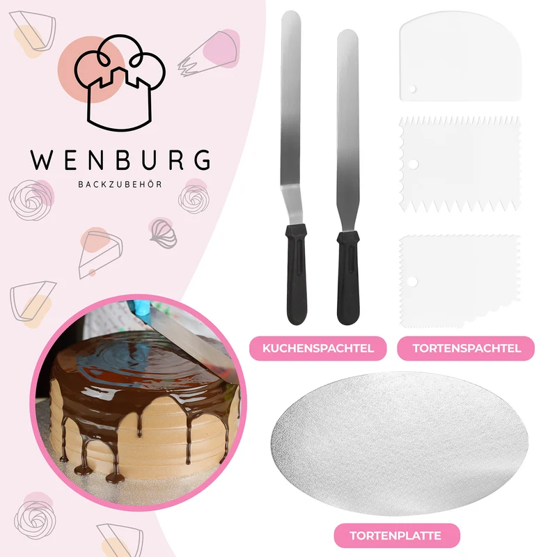 Tortendeko-Set mit drehbarer Tortenplatte