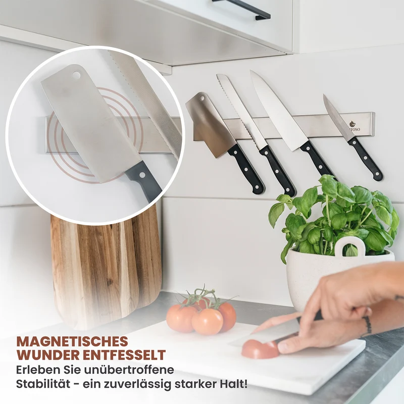 Edelstahl Magnetleiste für Messer - selbstklebend