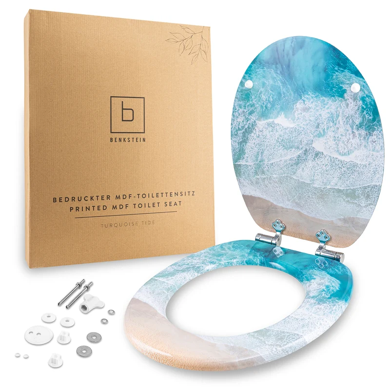 Premium Toilettendeckel oval - Türkis