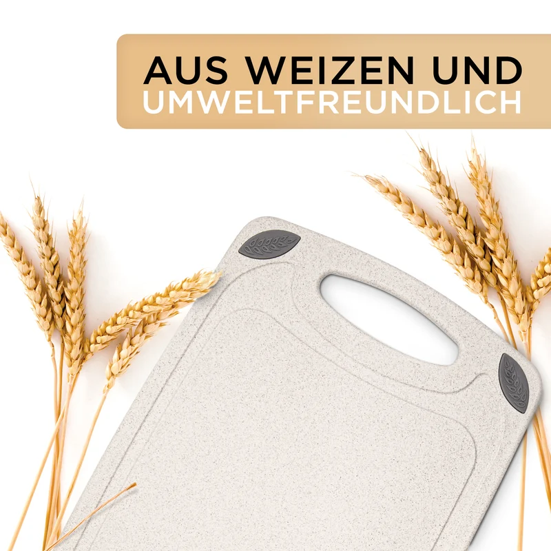 Schneidebrett aus PP-Material & Weizenstroh - Beige