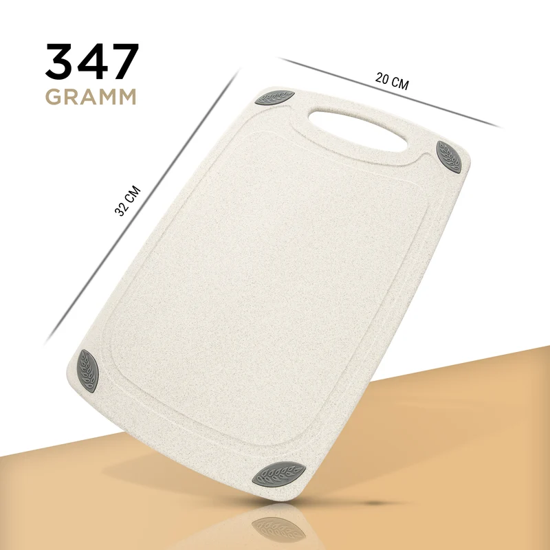 Schneidebrett aus PP-Material & Weizenstroh - Beige