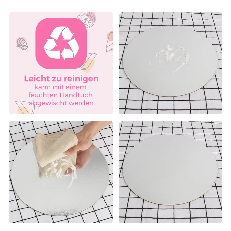 Premium Tortenunterlagen 4er-Set - Gold & Siber