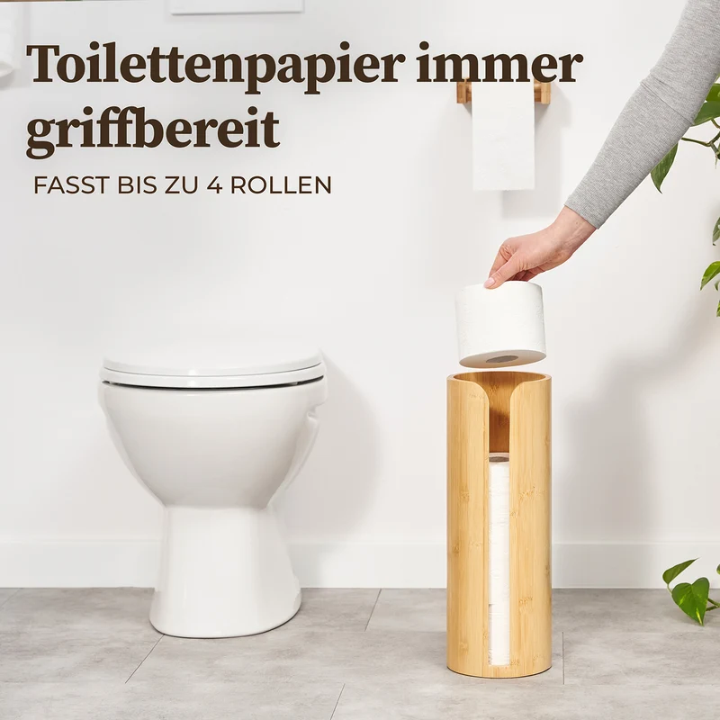 Toilettenpapier-Aufbewahrung "Maria" - Bambus