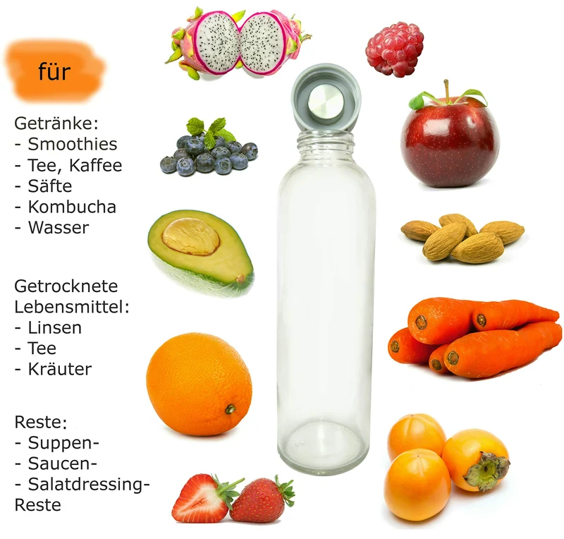Glasflaschen-Set - 6 Stück à 500 ml
