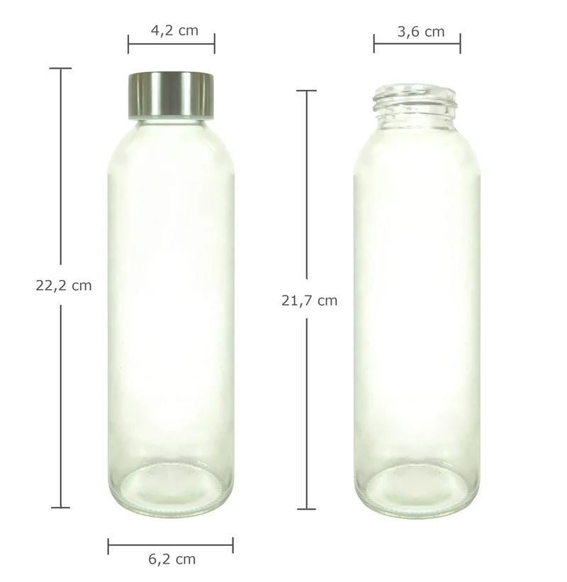 Glasflaschen-Set - 6 Stück à 500 ml