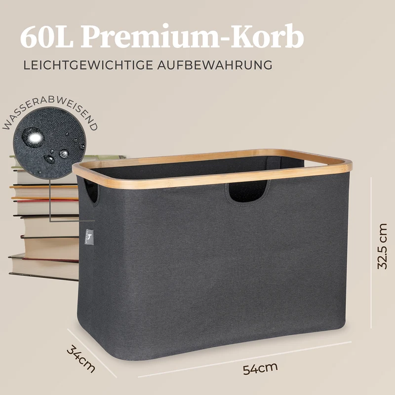 Aufbewahrungskorb "Adrian" 60 l - Grau