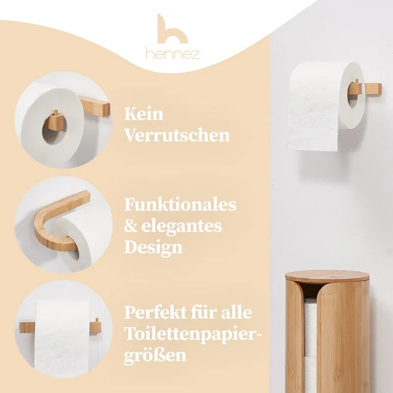 Toilettenpapierhalter ohne Bohren - Bambus