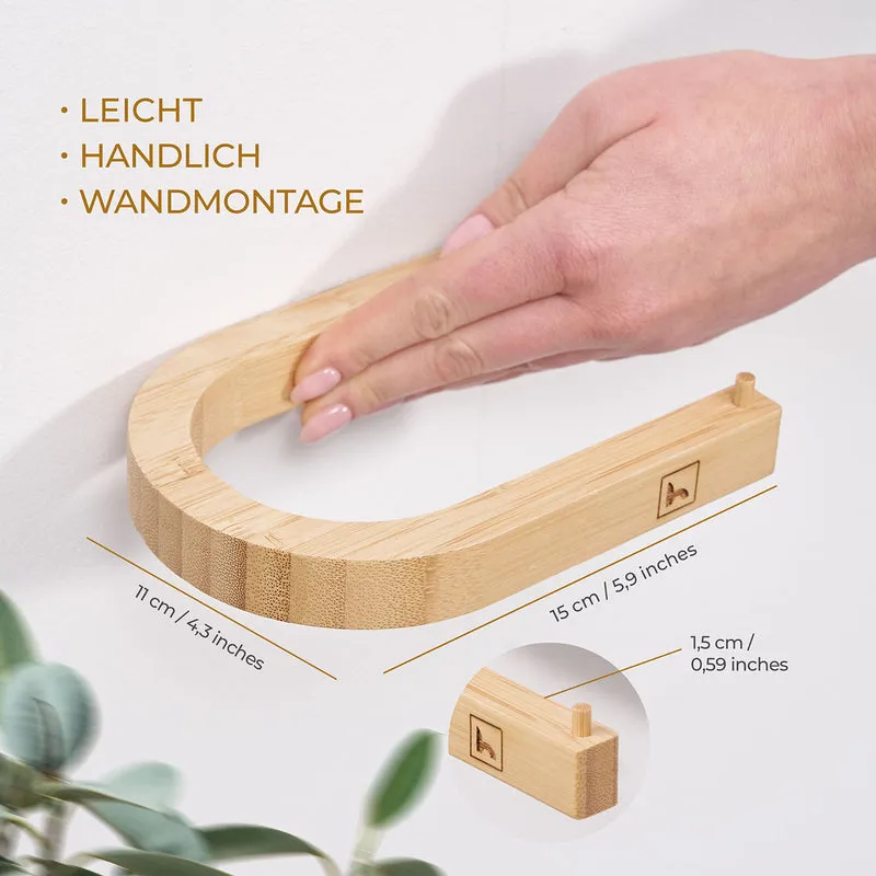 Toilettenpapierhalter ohne Bohren - Bambus