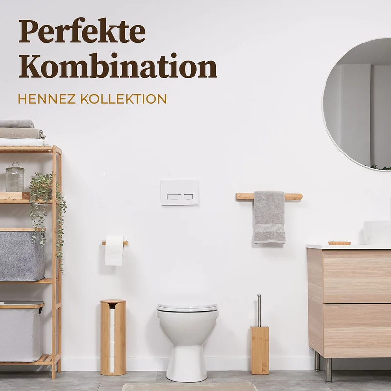 Toilettenpapierhalter ohne Bohren - Bambus