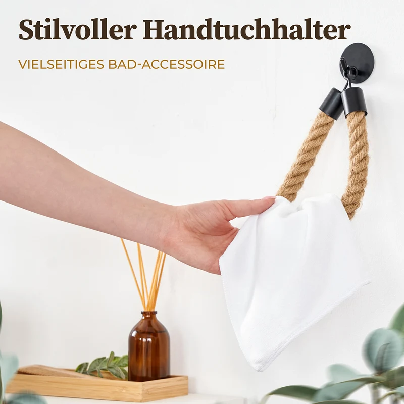 Toilettenpapierhalter ohne Bohren - Mattschwarz