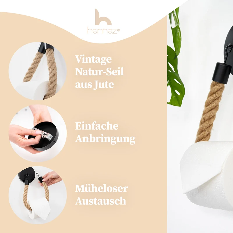 Toilettenpapierhalter - Mattschwarz