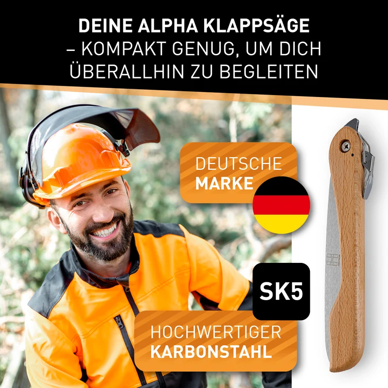 Klappbare Handsäge aus Karbonstahl - 21 cm