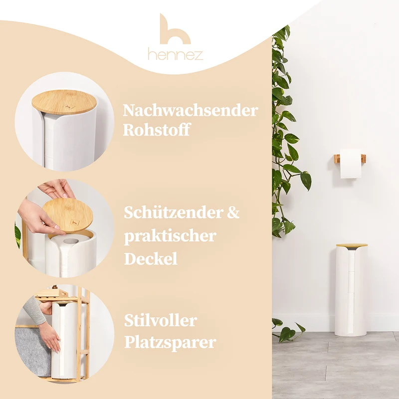 Hennez Toilettenpapier-Aufbewahrung "Maria" - Weiß