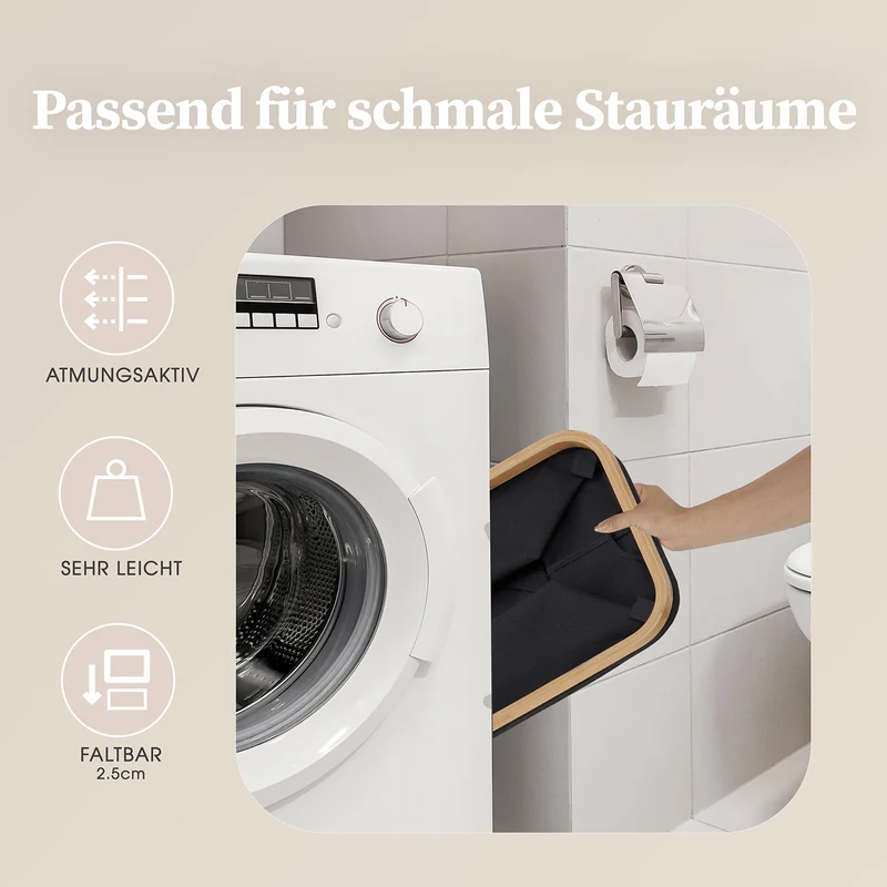 Aufbewahrungskorb "Adrian" 60 l - Schwarz