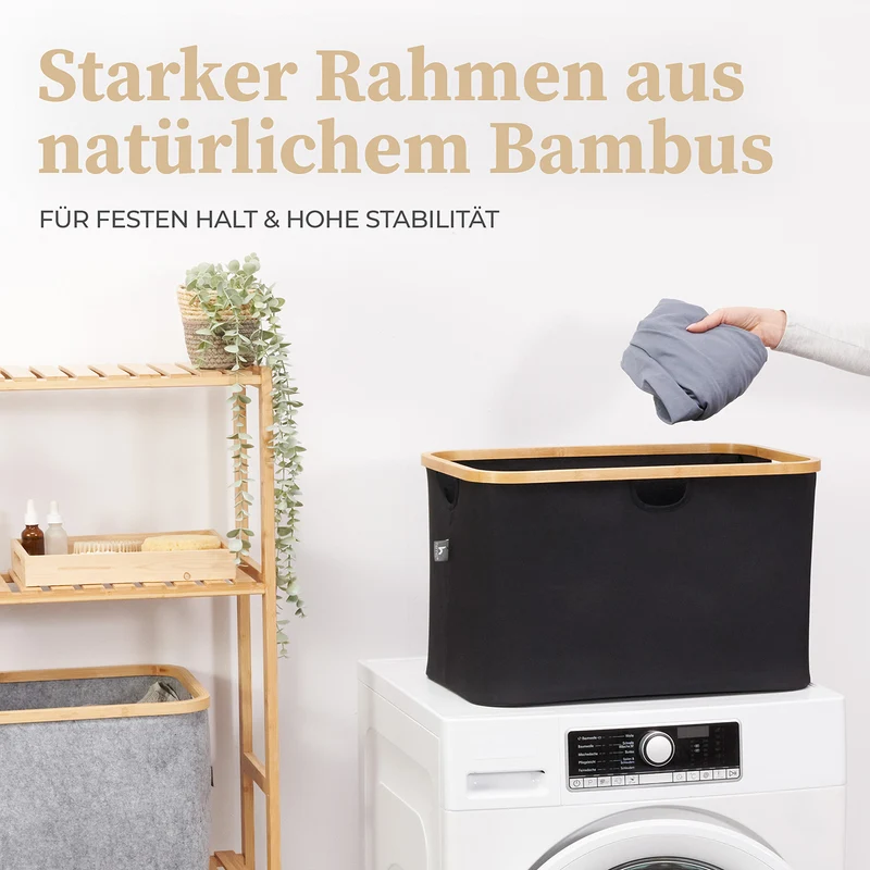 Aufbewahrungskorb "Adrian" 60 l - Schwarz