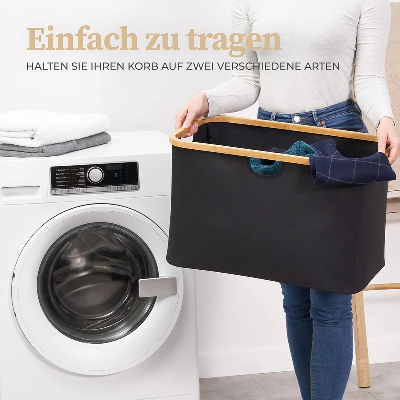 Aufbewahrungskorb "Adrian" 60 l - Schwarz