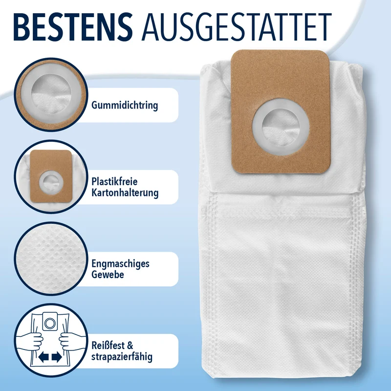Staubbeutel 10er-Set für CLEANmaxx AeroTec 500 Absaugstation - 3,5 l