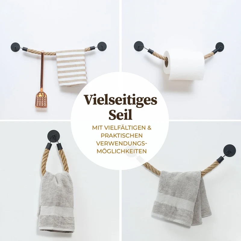 Handtuchhalter - Braun/Schwarz
