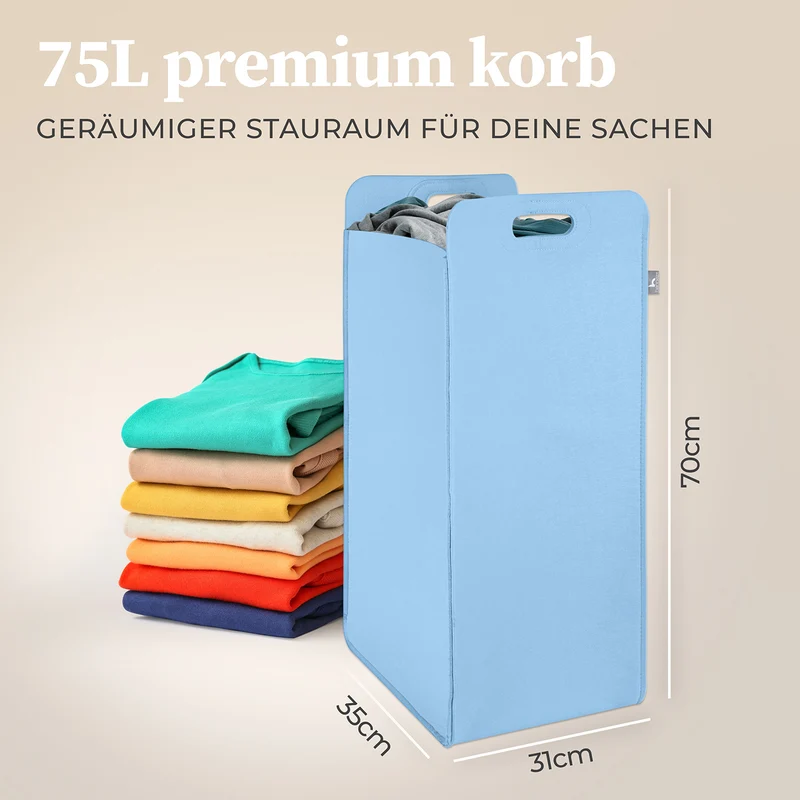 Filz-Aufbewahrungskorb "Katy" 75 l - Blau