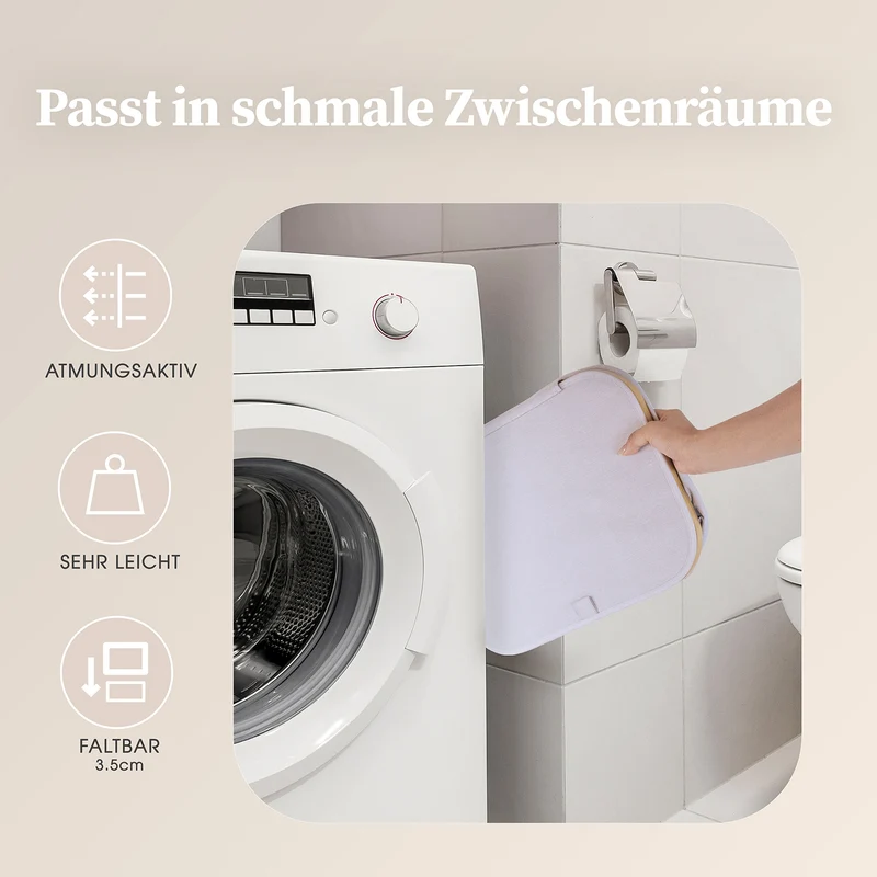 Aufbewahrungskorb "Adrian" 40 l mit Deckel - Beige