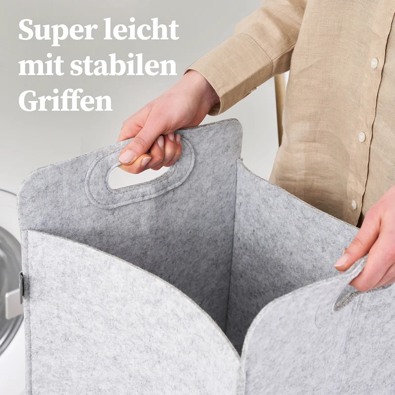 Filz-Aufbewahrungskorb "Katy" 80 l - Hellgrau