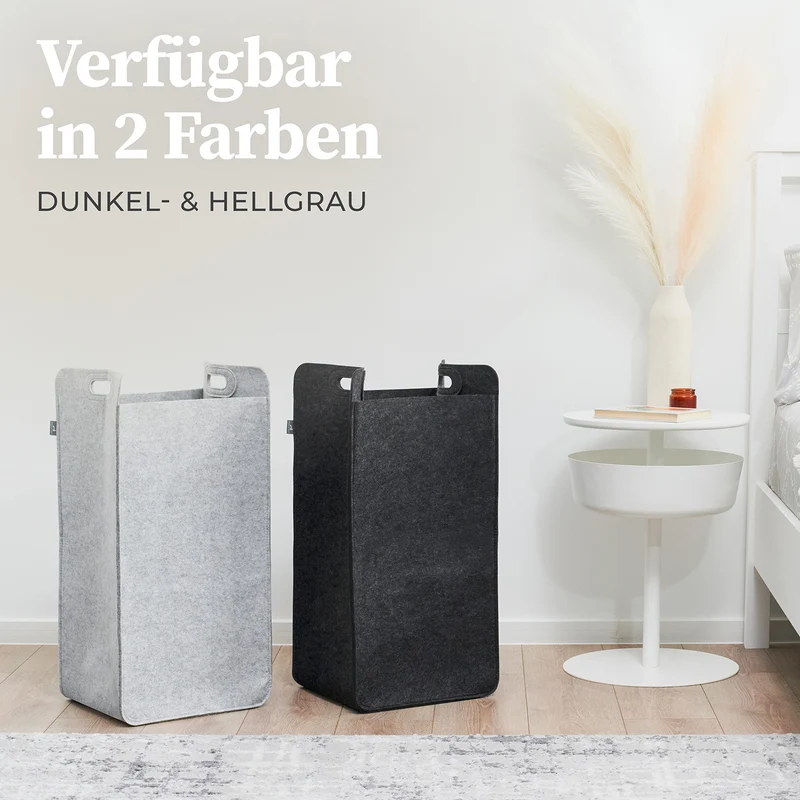 Filz-Aufbewahrungskorb "Katy" 80 l - Dunkelgrau