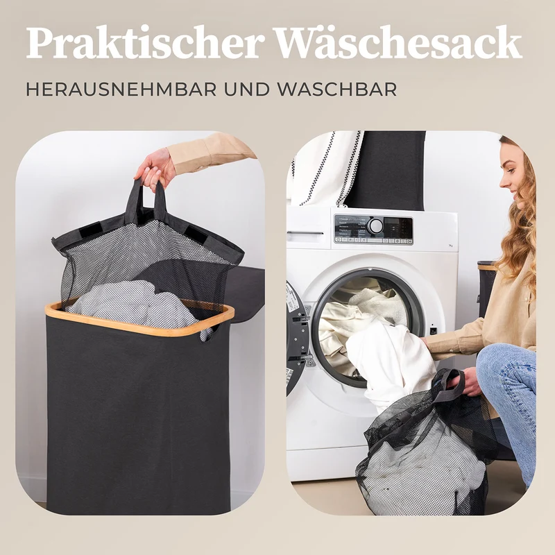 Aufbewahrungskorb "Adrian" 100 l mit Deckel - Dunkelgrau