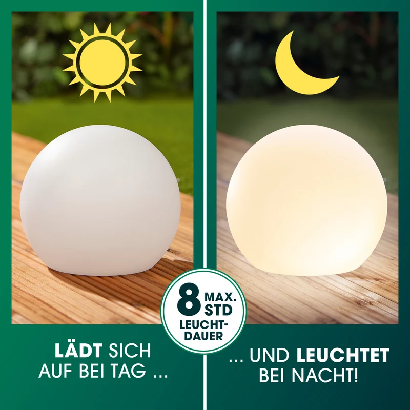 Solar-Dekokugel mit Farbwechsel - 2er-Set