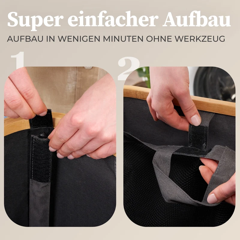 Aufbewahrungskorb "Adrian" 140 l mit Deckel - Dunkelgrau
